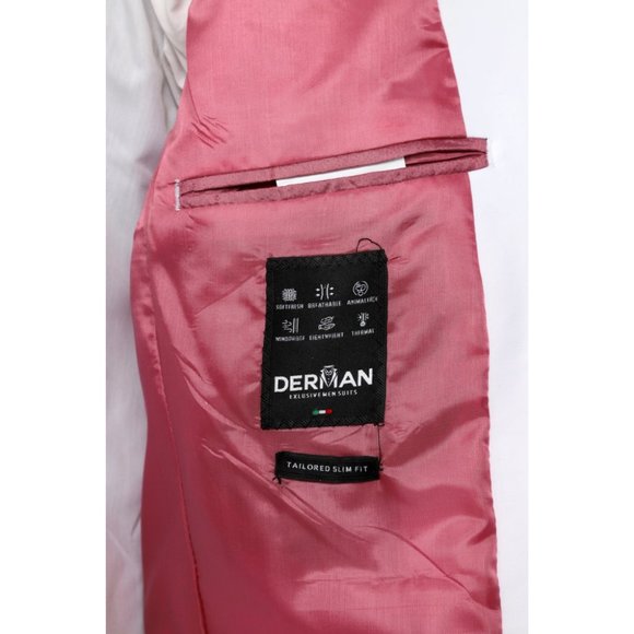 Derman Light Purple Pointed Collar Silvery Classic 2 Piece Tuxedo - Picture 5 of 5